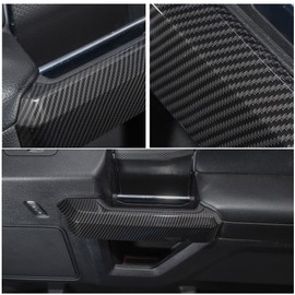 Voodonala for F150 Inner Door Handles Covers Interior Decoration Trim Kits for F150 2015-2020 Accessories, Carbon Fiber Grain, 4Pack