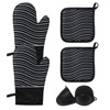 Oven Mitts & Pot Holders Set 6pcs - Premium Non-Slip