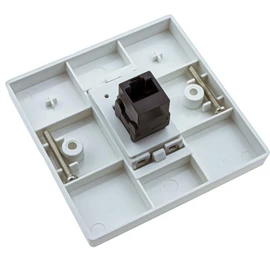 kenable Through Coupler Faceplate Cat5E 1 Port RJ45 Socket Network UK Plate