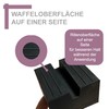 75 x 75 x 50 mm Rubber Pad with V-Groove