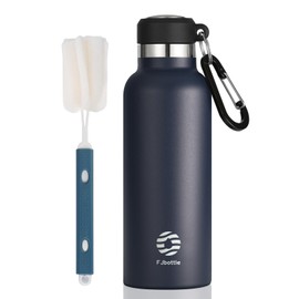 FJbottle Water Bottle, 16.9 fl oz (500 ml), Vacuum Insulated, Cold Insulated, 2nd Generation, Sports Bottle, Direct Drinking, Stainless Steel Bottle, Compatible with Sports Beverages, Cleaning Sponge
