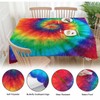Beabes Rectangle Tablecloth Tie Dye,Rainbow Spiral Tie Dye Stain-Resistant Table