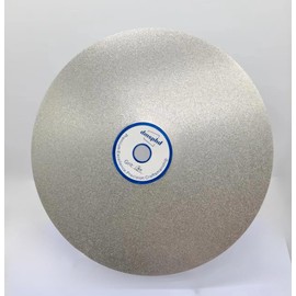 Diamond Flat Lap Disc, 8 Inch, 400 Grit, 1/2 Inch Arbor, for Gemstone Glass Ceramics Grinding Polishing (400 Grit)