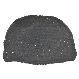 MM Kufi Hat Crochet Cap Beanie Black