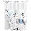 Tititex No Hooks Snap in Liner Abstract Blue Branches Shower