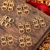 50 Pieces of Golden Chinese Traditional Wedding Decorations, Double Happiness,
