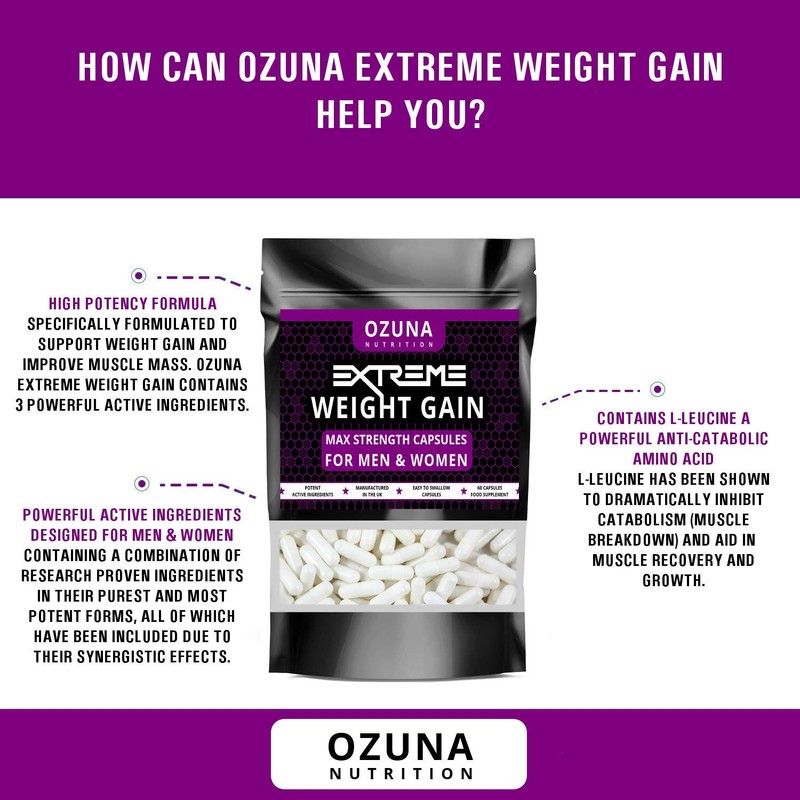 ANABOLIC Weight GAIN Tablets - Quick Muscle Mass Pills Growth