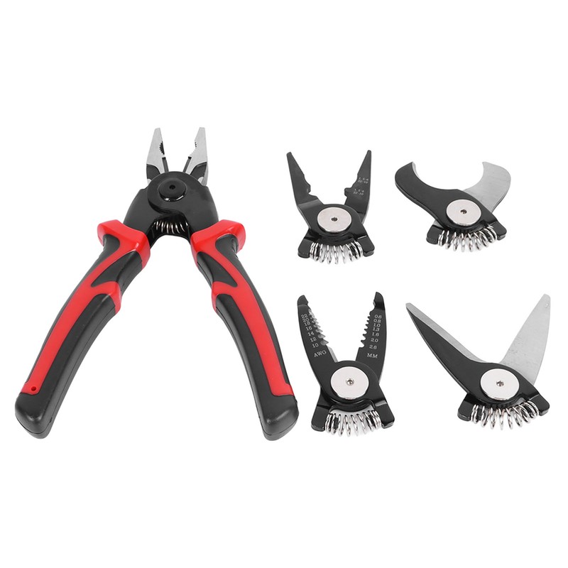 5 in 1 Pliers Set Steel Multifunctional Interchangeable Head Pliers