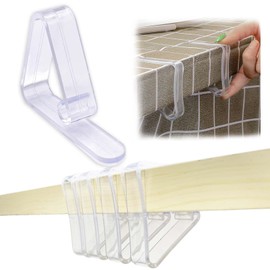 32 Upgraded Tablecloth Clips,Thicker Wider Clear Tablecloth Clips,Plastic Table Cloth Hold Down Clips Table Cloth Holder Cover Clamps for Restaurant Picnics Marquees Weddings Graduation Party.