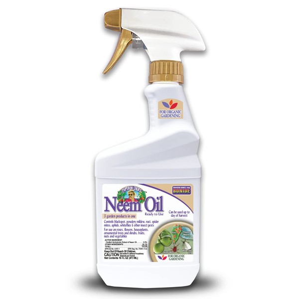 Bonide Captain Jack's Neem Oil, 16 oz Ready-to-Use Spray, Multi-Purpose Fungicide, Insecticide and Miticide for Organic Gardening