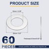 sourcing map M10 Flat Washer for Screw, 60Pcs Metal Washers