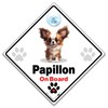 iwantthatsign.com Papillon On Board Sign, Papillon Car Sign, Dog On