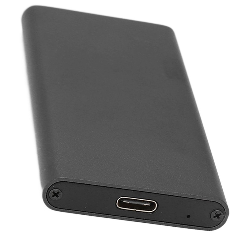 Tyep C to MSATA Enclosure Aluminum Alloy USB3.1 Gen2 Type