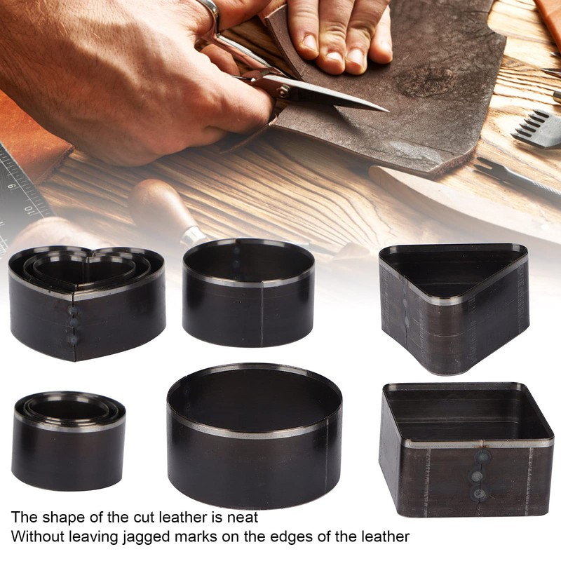 10 Piece Leather Cutting Dies Set Carbon Steel Multiple Shapes