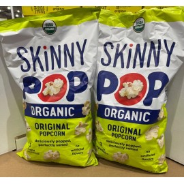 Skinnypop 2 Pack Skinny Pop Original Organic Popcorn 14oz each Warehouse Size Bag