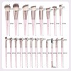 Set 20 Brochas De Maquillaje Profesionales Alta Calidad Color Rosa