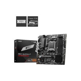 MSI PRO B650M-P ProSeries Motherboard (AMD AM5, mATX, DDR5, PCIe 4.0, M.2, SATA 6Gb/s, USB 3.2 Gen 2, HDMI/DP, AMD Ryzen 7000 Series Desktop Processors) (Renewed)