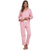 COLORFULLEAF Women's 100% Cotton Pajama Set Long Sleeve Sleepwear with