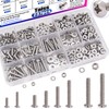 Taiss Machine Screws Nuts and Bolts Assortment Kit,304 Stainless Steel