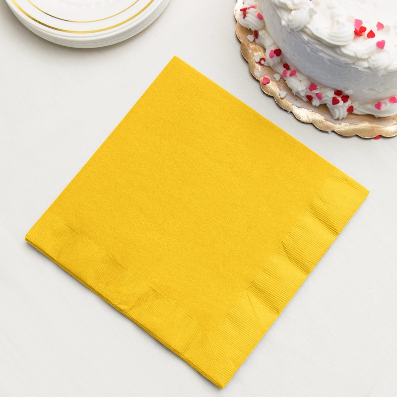 Creative Converting 3-Ply Paper Dinner Napkins, 8.75" Size, School Bus