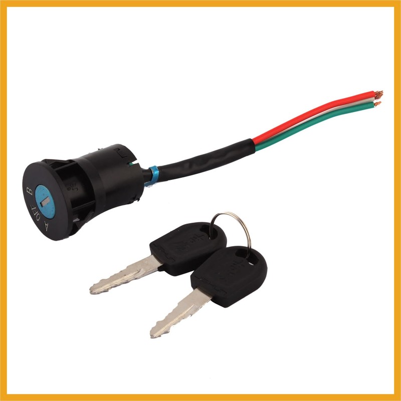 Partuto Motorcycle 3 Positions 3-wire Ignition Start Starter Switch Lock