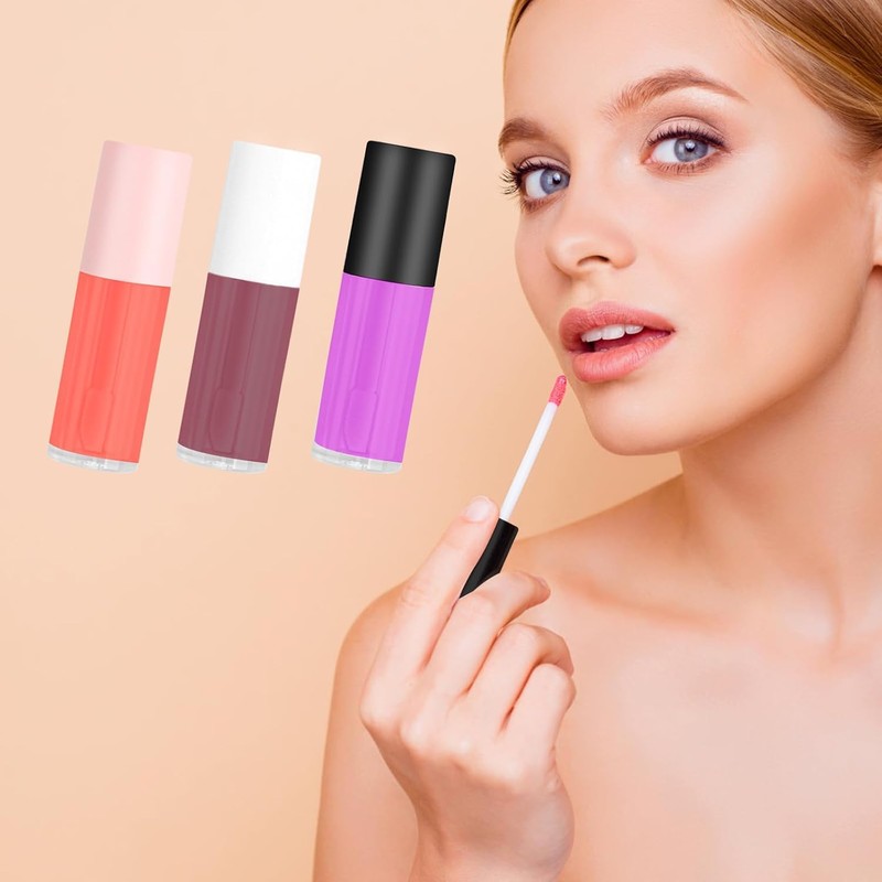 7 Pieces Empty Lip Gloss Tubes, 1.2ml Transparent Lip Gloss