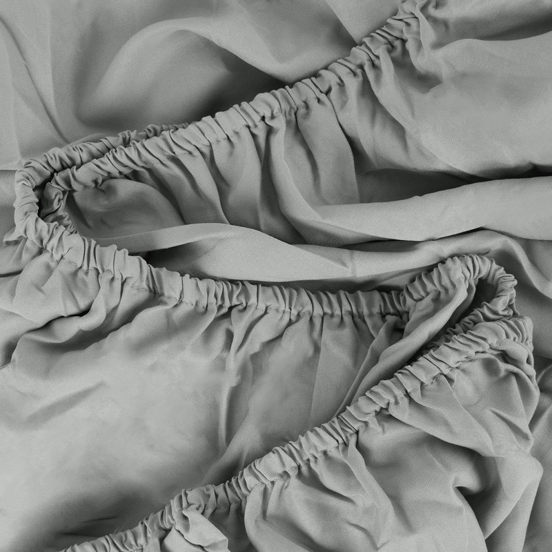 Brentfords Single Fitted Sheet Grey, Deep Fitted Sheet Bed Cover