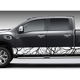 Camo Savage Snow Rocker Panel Graphic Decal Wrap Kit for Truck SUV (8 inches x 22 feet, Matte)