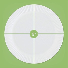 aangel ENTERPRISE 100pcs Large Paper Plates, Strong Disposable Plates for Birthday Party 23cm Used for Hot Cold Food PERFECT for EVERYDAY USE Picnic BBQ All Household Party