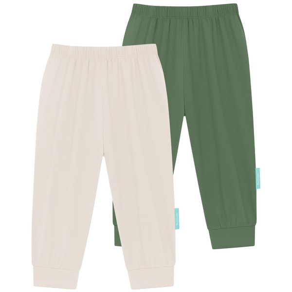 PurComfy Supersoft Baby Pants, 2-Pack Premium Bamboo Viscose Jogger Pants,