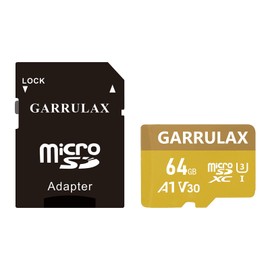 GARRULAX TF Memory Card with SD Adapter, 64GB High Speed Card Class 10 V30 U3 A1 Memory Card 4K UHD for Phone Camera Computer
