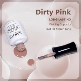 RARJSM Neutral Gel Nail Polish Nude Dirty Pink Skin Tone Color Sheer Jelly Gel Polish 1PC 15ml Single Bottle Creamy Transparent Pink Nail Gel Polish Soak off UV LED Cured for Home Salon DIY Manicure