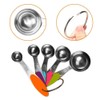 Fsdifly-Stainless Steel Measuring Spoons 5 Piece Stackable Set - Measuring