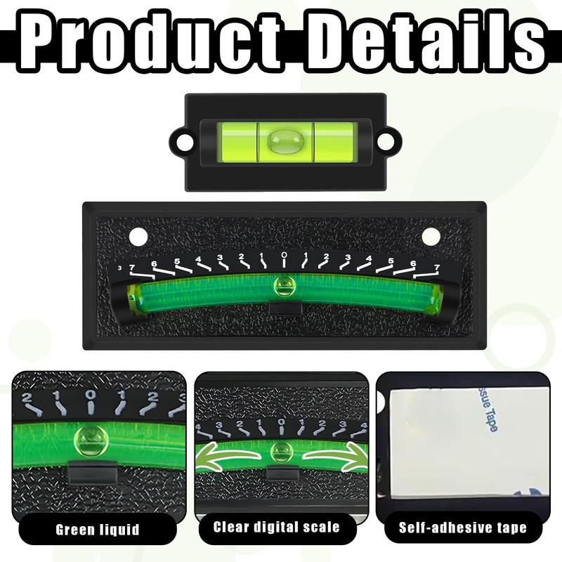 2+2 Pcs Rv Level Bubble Self-Adhesive & Wall Mounted,System,Small,Camper Level