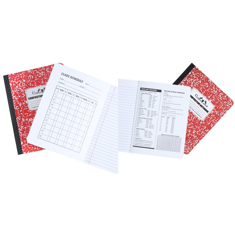 CLEENTABLE Composition Notebook 8 Pack - Hard Cover, College Ruled