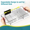 JASIWAY Dish Drying Rack in Sink, Expandable Stainless Steel Dish