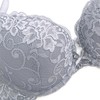 Wingslove Women's Push-Up Bra with Floral Lace, Padded, Underwired, Comfort