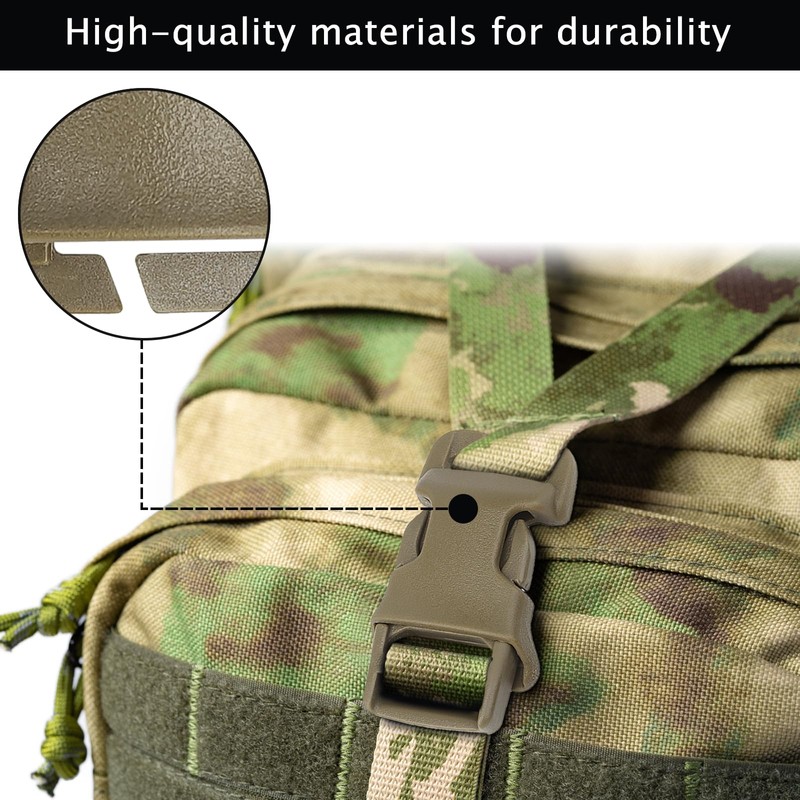 Qavctw 2x 1 Buckle Quick Side Release Buckle for Tactical