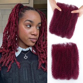 12 Inch Afro Kinkys Bulk Human Hair for Repair Locs,100% Real Human Hair for Mini Twist,Dreadlocks Extensions Human Kinkyhair for Twist