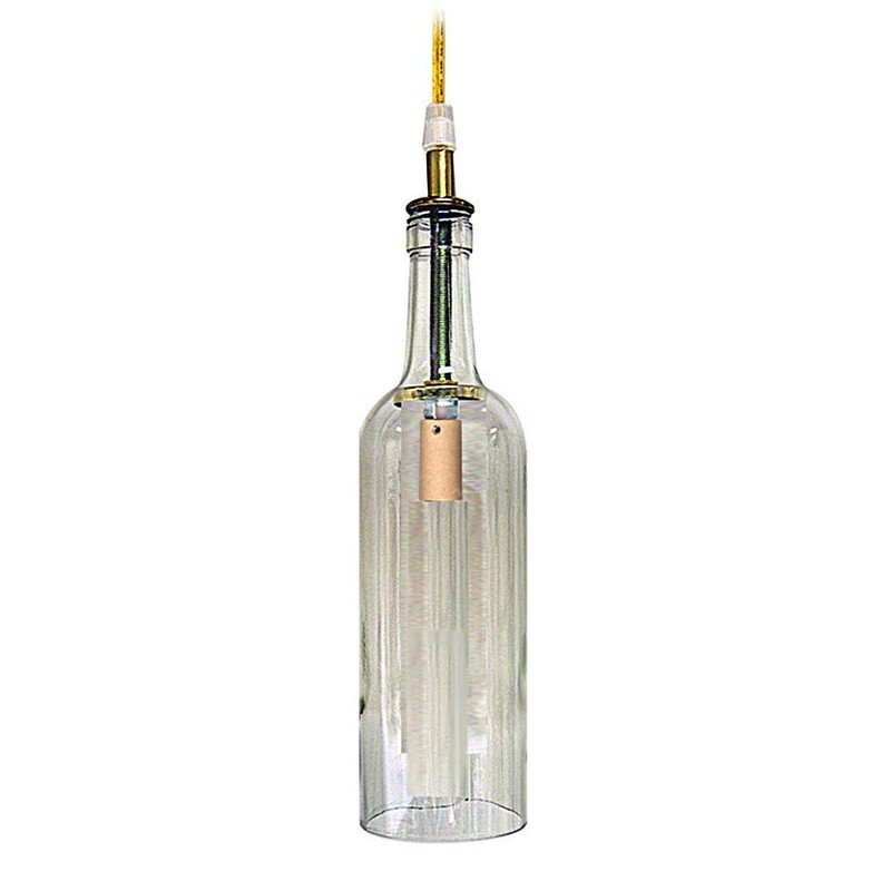 National Artcraft® Wine Bottle Hanging Lamp with Candelabra Size Socket