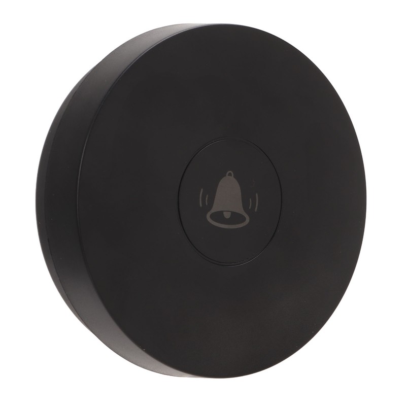 Black Wireless Doorbell Self Powered Waterproof Door Bell with 58