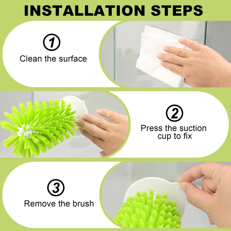 FOWSRHRG 4 Pack Turtle Brush with Suction Cup for Tank,