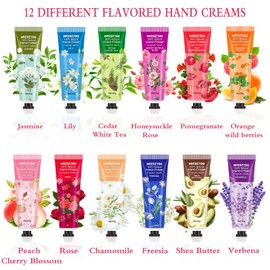Vleuexe Hand Cream Set, 12 Pieces Hand Cream Women's Gift Set, Moisturising Cream Hand Cream for Very Dry Hands, Small Thank You Gifts for Women Men, Christmas, Birthday, Christmas Gifts
