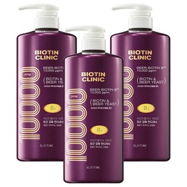 Elastin Biotin Clinic Brewer's Yeast Conditioner Green Herb and Floral Scent, 1L, 3 Packs / 엘라스틴 비오틴클리닉 맥주효모 컨디셔너 그린 허브와 플로럴향, 1L, 3개