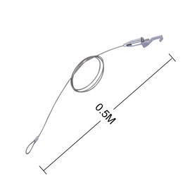 Shu Tech Picture Rail Hanging Metal Fittings, Power Mini Wire, Picture Wire, Universal Hook, For Picture Rails, Display and Show, Hanging, Diameter Approx. 0.08 inches (2.0 mm), 0.2 - 6.6 ft (0.5 m) Load Capacity: Approx. 33.1 lbs (15 kg) (Set of 6, 0.5 
