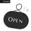 3DP Signs | Stylish Oval Black - Open/Closed Door Sign