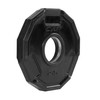 CAP Barbell 12-Sided Rubber Olympic Grip Weight Plates, Black, Single,