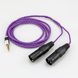 고 8 코어 실버 도금 4.4mm 밸런스드 남성-듀얼 2x 3핀 XLR 남성 오디오 어댑터 케이블 [02 3미터] High 8 Core Silver Plated 4.4mm Balanced Male-Dual 2x 3-Pin XLR Male Audio Adapter Cable [02 3 Meters]