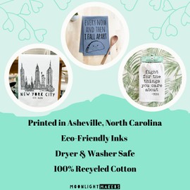 Moonlight Makers Not Prepared for the People in My Neighborhood Funny Kitchen Towels - Tea Towel, Cotton Towels for Dish Drying, New Home & Apartment Essentials, White Dish Towel