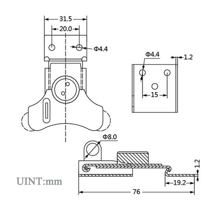 EWONICE 4Pcs Padlockable Steel Spring Loaded Butterfly Twist Latch and